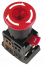 Кнопка ANE-22 "Грибок" с фиксацией красный d22мм неон/240В 1з+1р ИЭК, Ввезен из РФ