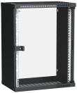 ITK Шкаф LINEA WE 15U 550x350мм дверь стекло черный