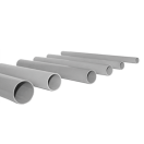 Труба гладкая ПВХ жесткая d32 мм (3 м) (72 м/уп) серая EKF-Plast