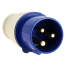 Вилка переносная 023 2Р+РЕ 32А 220В IP44 EKF