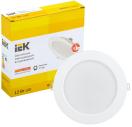 Светильник LED ДВО 1613 белый круг 12Вт 3000К IP20 IEK
