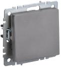 BRITE Выключатель 1-клавишный проходной 10А ВС10-1-6-БрС сталь IEK, BR-V12-0-10-K46,  Ввезен из РФ. Код ОКРБ 007-2012: 27.33.11