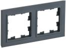BRITE Рамка 2-местная РУ-2-БрГ графит IEK, BR-M22-K53, Ввезен из РФ