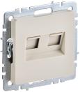 BRITE Роз. двойная RJ11+RJ45 кат.5E РК/Т12-БрКр беж. IEK