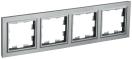 BRITE Рамка 4-местная РУ-4-БрС сталь IEK, BR-M42-K46, Ввезен из РФ