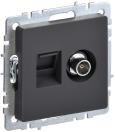 BRITE Роз. двойная TV+RJ45 кат.5E РТВ/РК12-БрГ граф. IEK