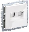 BRITE Роз. комп. 2-ая RJ45 кат.6 РК11-2-БрБ бел. IEK