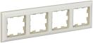 BRITE Рамка 4-местная РУ-4-Бр бежевый/жемчужный IEK,  BR-M42-12-1-K10, Ввезен из РФ
