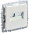 BRITE Розетка компьютерная двойная кат.5E RJ45 РК10-2-БрЖ жемчуг IEK, BR-K20-1-K36, Ввезен из РФ