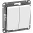 Выключатель 2-кл. Atlasdesign Aqua IP44 (сх. 5) 10AX механизм бел. SchE ATN440151,Ввезен из РФ. Код ОКРБ 007-2012: 27.33.11