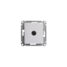 GLOSSA TV РОЗЕТКА проходная 4DB, механизм, БЕЛЫЙ