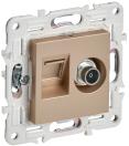 SKANDY Роз. двойная TV+RJ45 кат.6 SK-A15Sa песоч. IEK