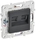 SKANDY Роз. комп. 2-ая RJ45 кат.5E SK-K03T титан IEK