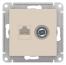 ATN000289 ATLAS РОЗЕТКА двойная комп+ТВ, RJ45+TV, кат.5E, механизм, БЕЖЕВЫЙ,Ввезен из РФ