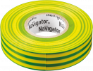 Изолента ПВХ 0,18х19ммх20м жёлто-зеленая Navigator 71115, Ввезен из РФ