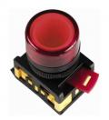 Лампа AL-22TE сигнальная d22мм красный неон/240В цилиндр, BLS30-ALTE-K04, ИЭК, Ввезен из  РФ