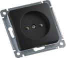 РС16-401-08 Розетка скрытой установки, одноместная, механизм, цвет черный