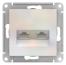 ATN000485 ATLAS РОЗЕТКА двойная компьютерная RJ45+RJ45, кат.5E, механизм, ЖЕМЧУГ,Ввезен из РФ